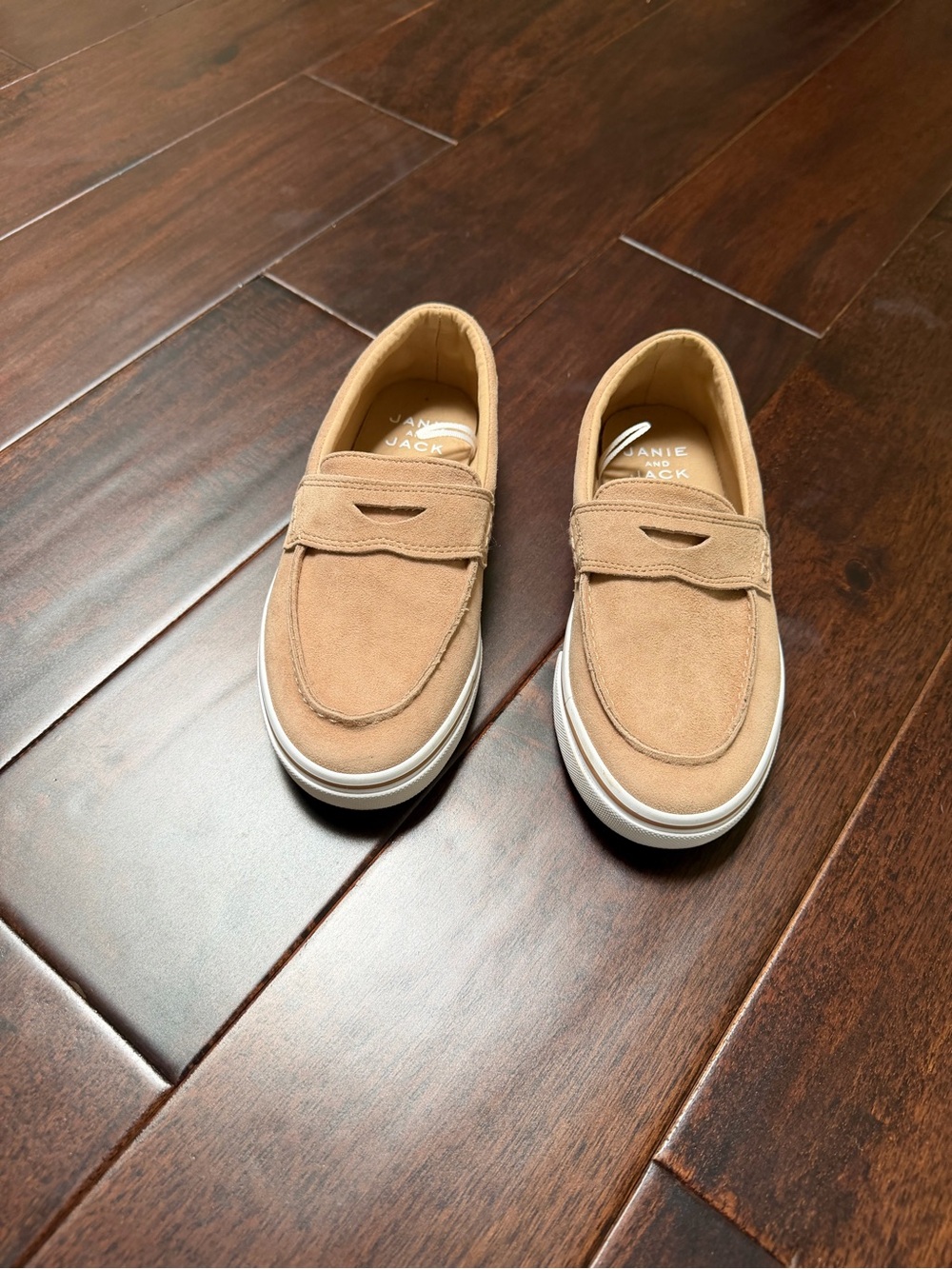 Janie and Jack Tan Suede Loafer Sneakers boys size 2k